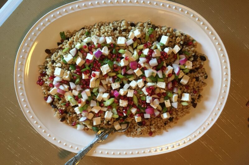 Barley Salad with Pom Dressing